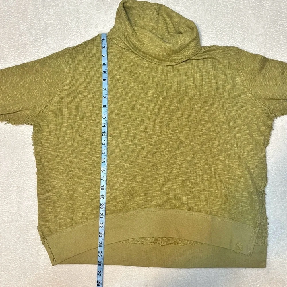 Free People Timmy Turtleneck Moss Green Cowlneck‎ Pullover Oversized Sweater XS
